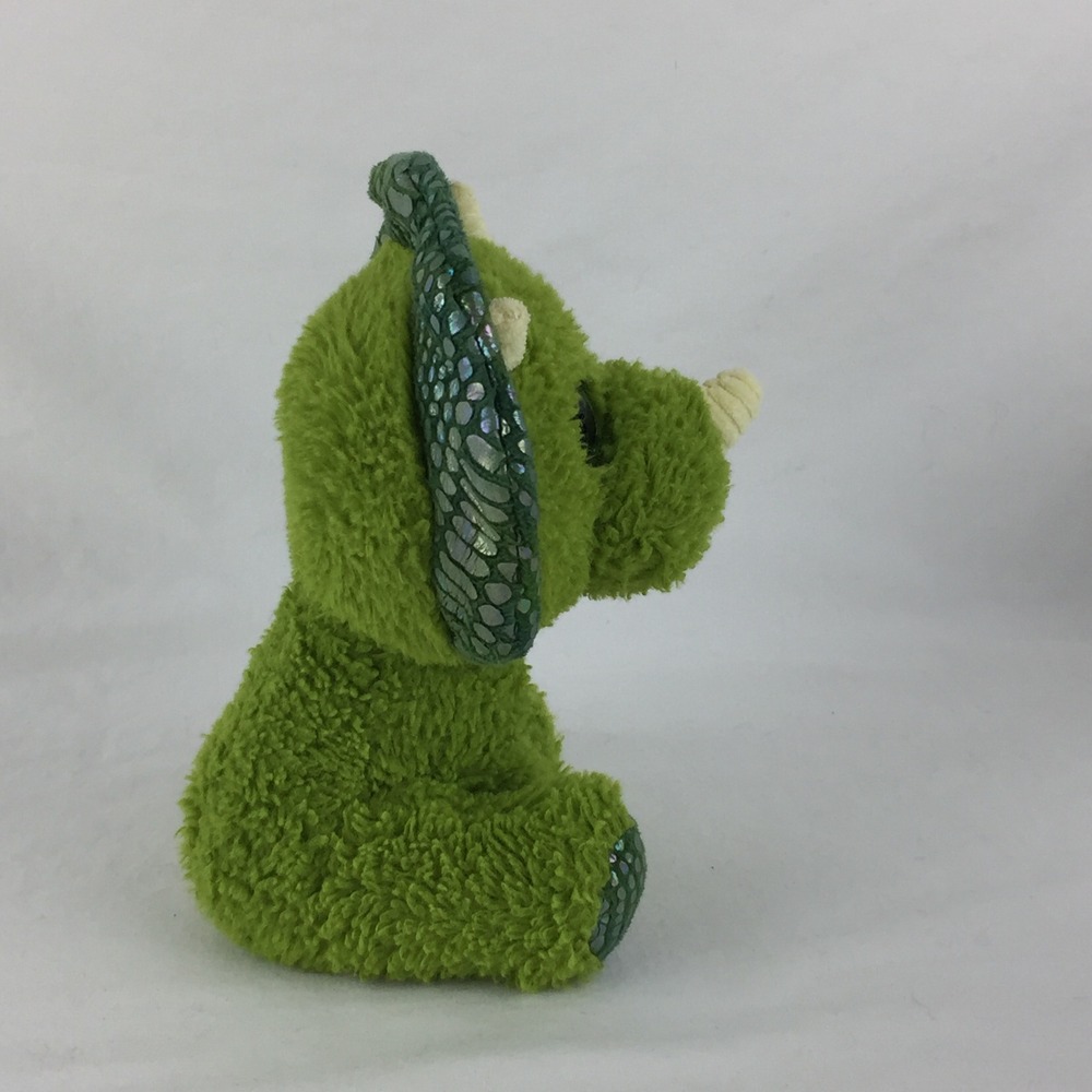 Kid Connection Plush Green Triceratops 8" Blue Glitter Eyes Walmart Dinosaur - Picture 4 of 7